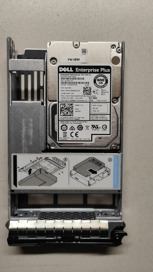 Dell G6C6C Equallogic 600GB 15K SAS 2.5" in 3.5" Tray Hard Disk Drive Inc 3.5" Caddy Enterprise Plus