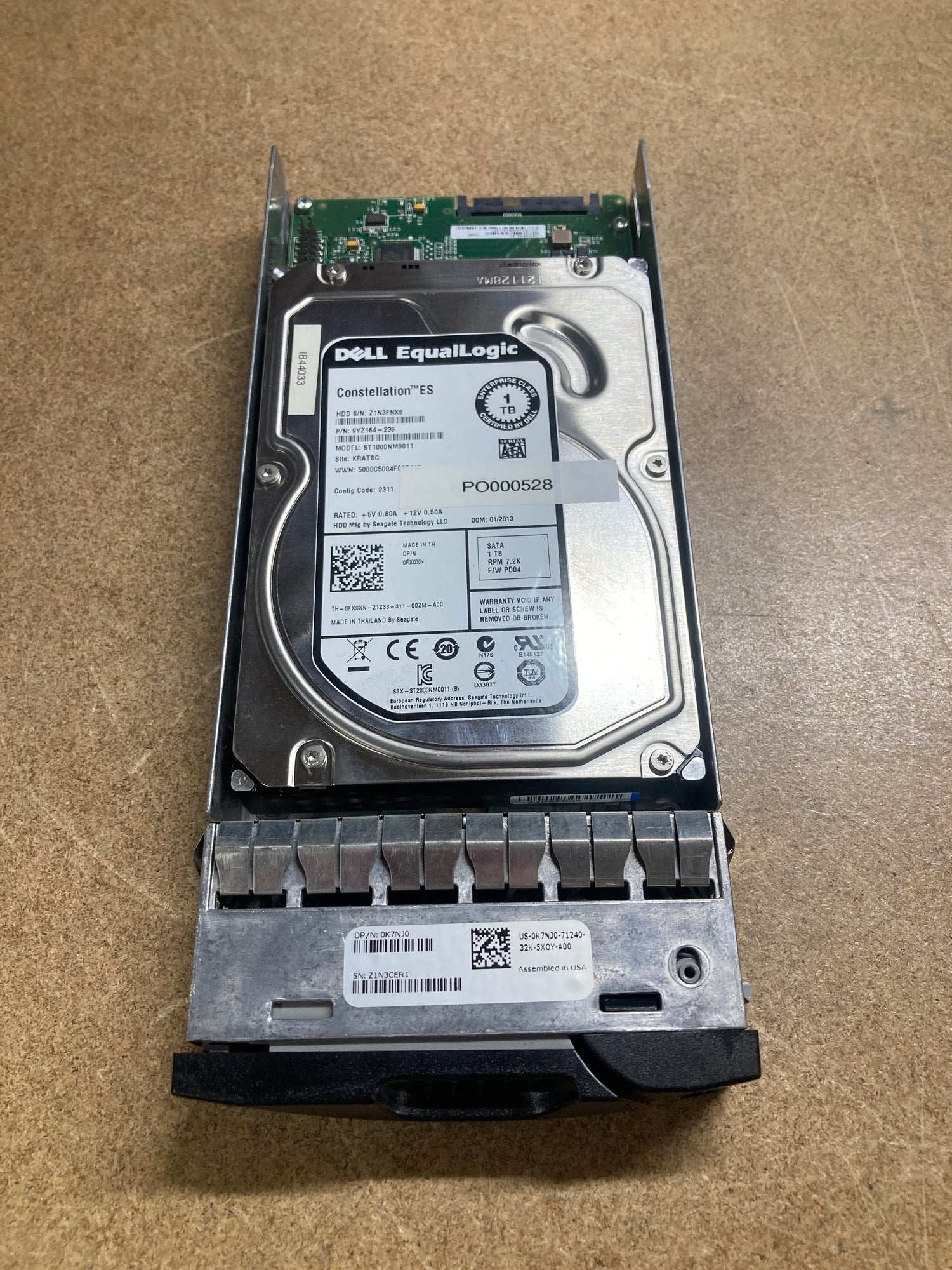 K7NJ0 Dell 1Tb SATA 6G 7.2K 3.5inch HDD For PS4000 Seagate ST1000NM0011 Equallogic K7NJ0 2nd :0K7NJ0: Alt (ST1000NM0011) Other //