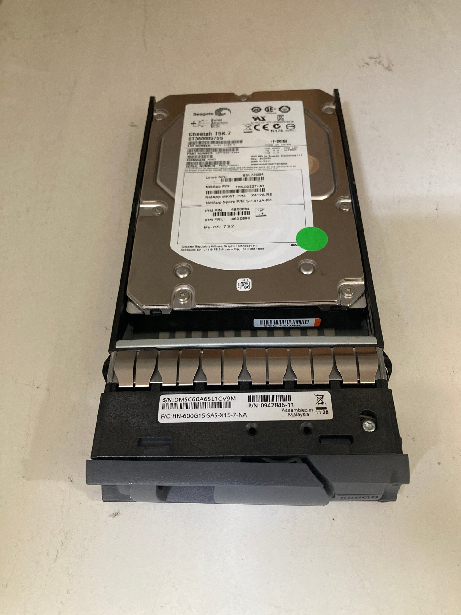 NetApp IBM 600GB 15K SAS HDD for DS4243 EXN3000 46X0886 46X0884 PN:X412A-R6 2nd :X412A-R5: Alt (ST3600057SS) Other //