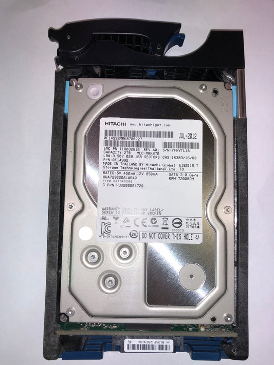 Dell EMC 2TB 7.2k CELERRA CX4 SATA II 4GB CX-SA07-020 Hard Disk Drive PN:005049457 2nd :005049457: Alt () Other //