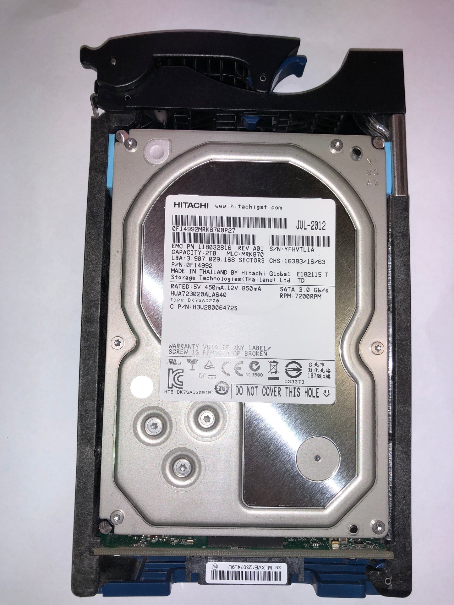 Dell EMC 2TB 7.2k CELERRA CX4 SATA II 4GB CX-SA07-020 Hard Disk Drive