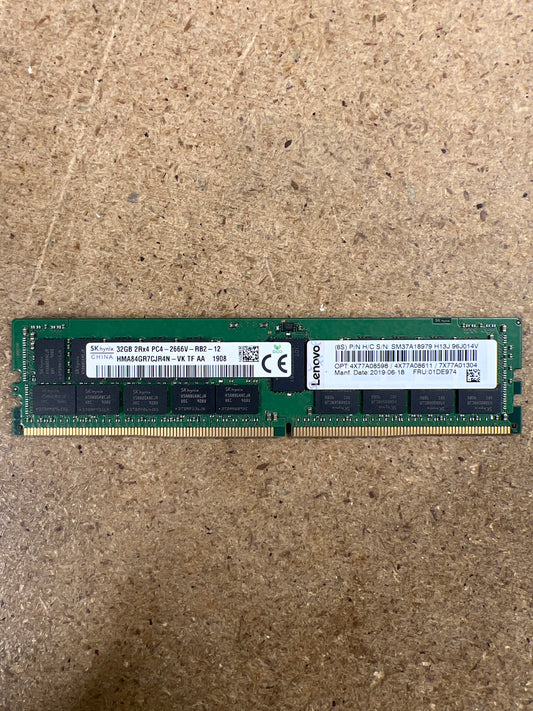 Lenovo 32GB 2Rx4 DDR4 PC4-2666V 2666 21300 ECC Server Memory RAM PN: 01DE974 2nd:01DE974: Alt () Other /HMA84GR7CJR4N-VK/