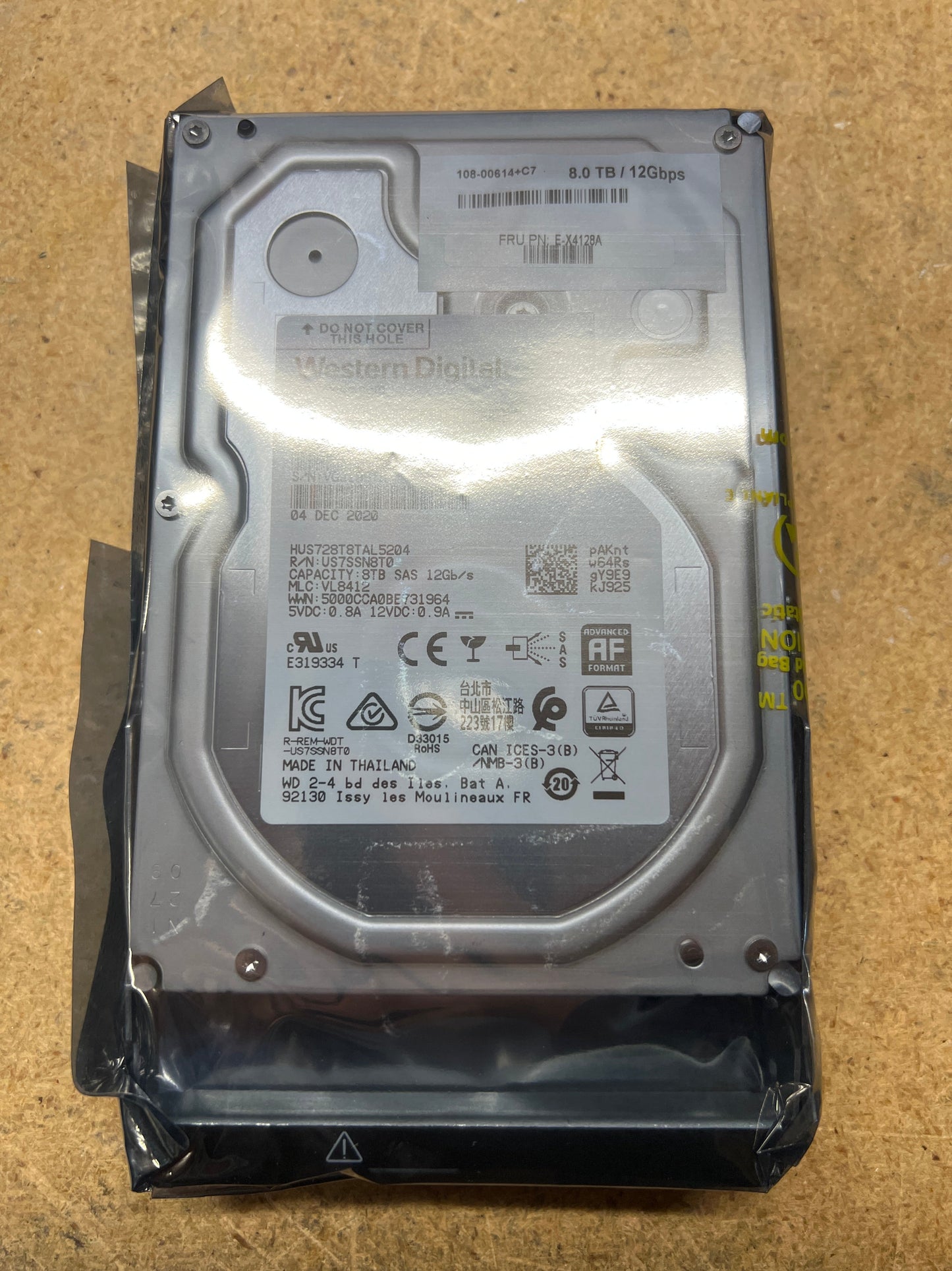 New NetApp 8TB 7.2k 12G SAS Hard Disk Drive for DE460C