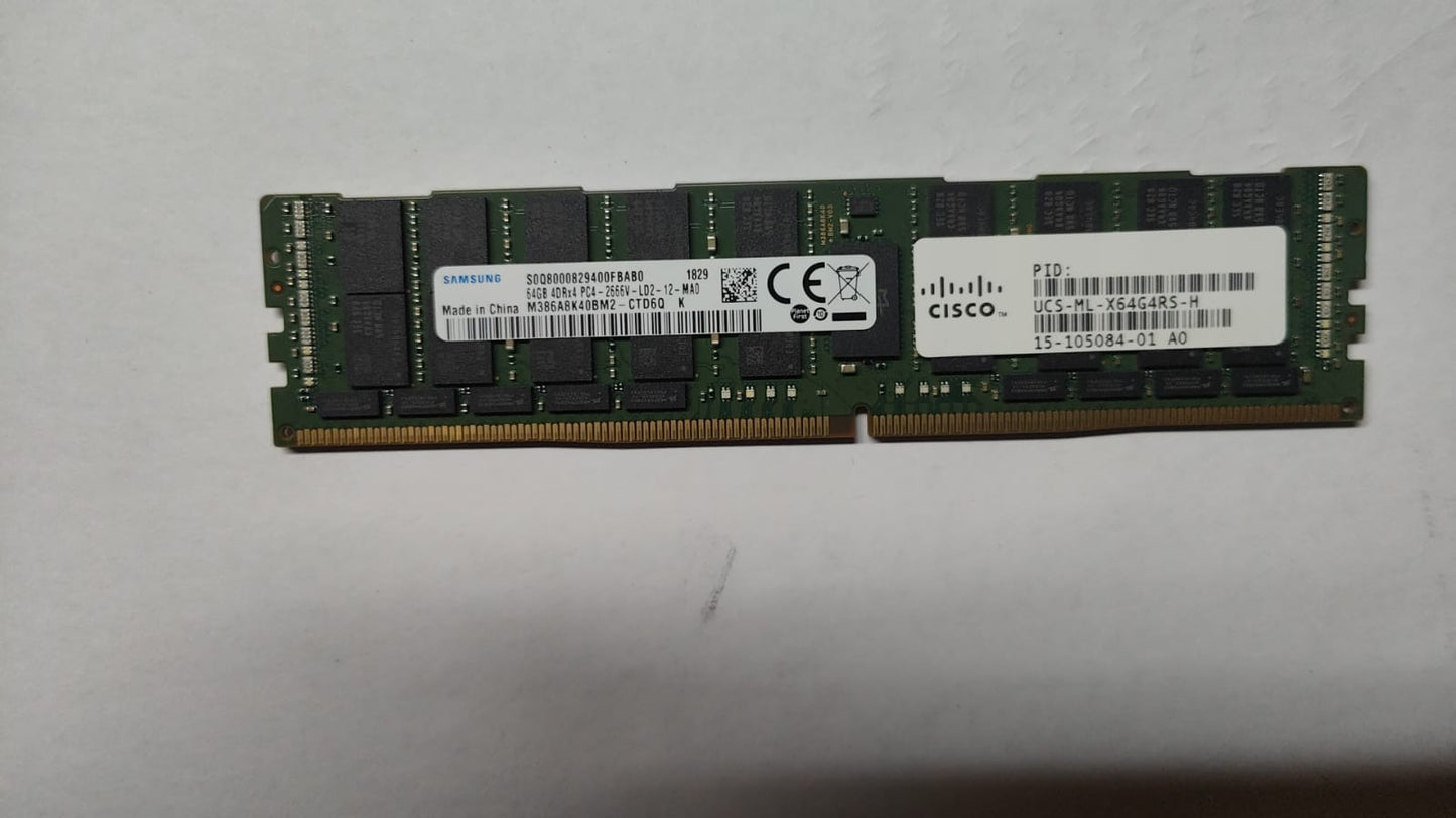 UCS-ML-X64G4RS-H 	CISCO 64GB 4RX4 PC4-21300V-L DDR4-2666MHZ LRDIMM 2nd :: Alt () Other //