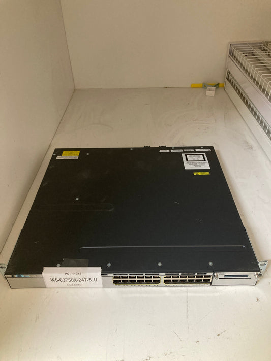 WS-C3750X-24T-S Cisco Catalyst 3750X 24 Port Data IP Base