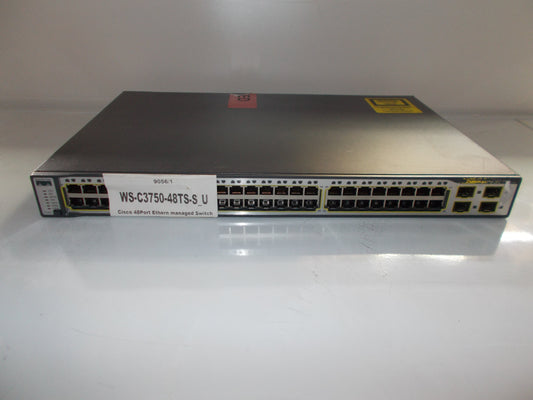 Cisco WS-C3750-48TS-S 48-Port Ethernet 10/100+4x SFP Uplinks Managed Switch