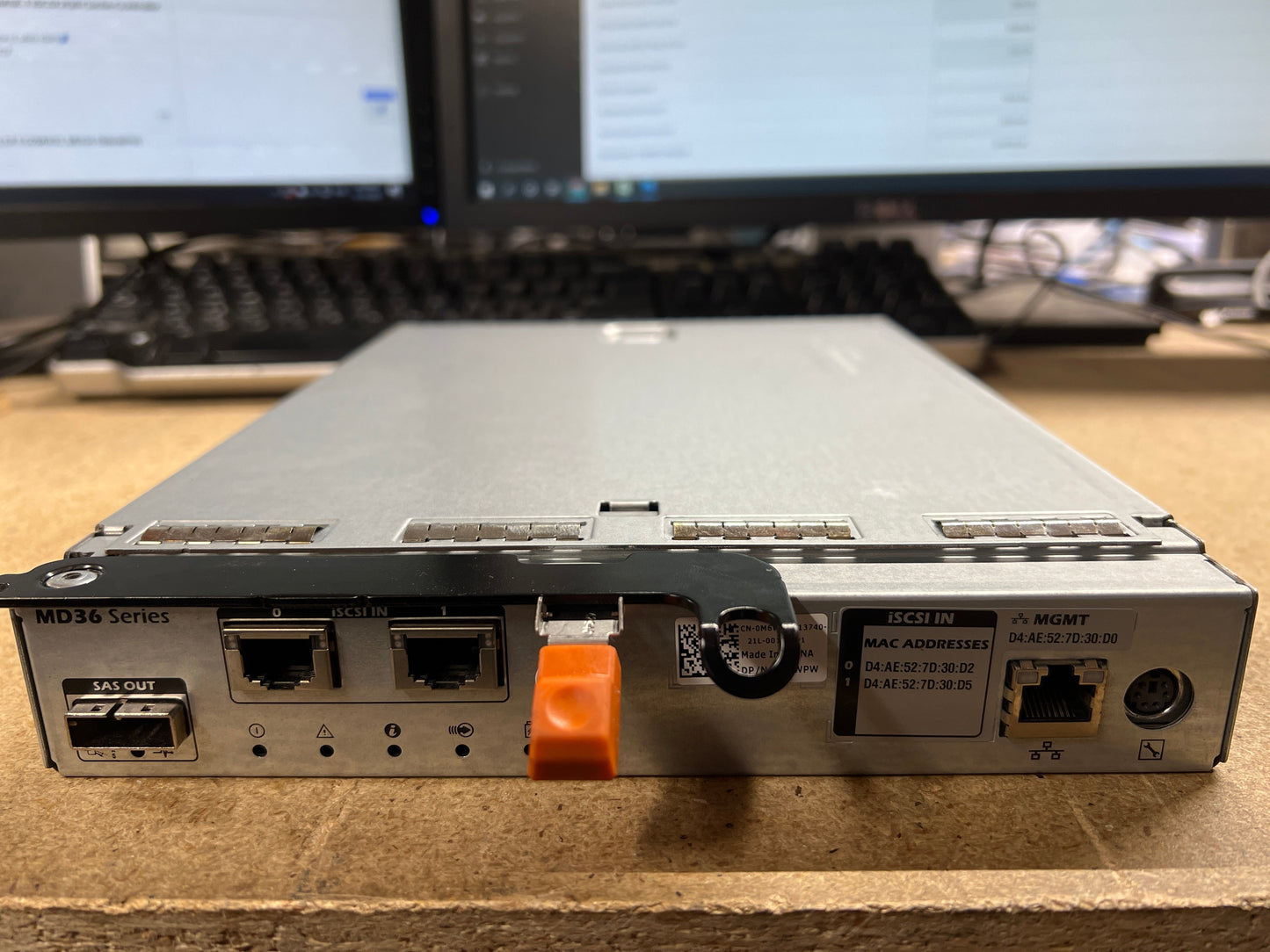 Dell M6WPW PowerVault MD3600I MD3620i Dual Port 10GB ISCI Storage Controller Module