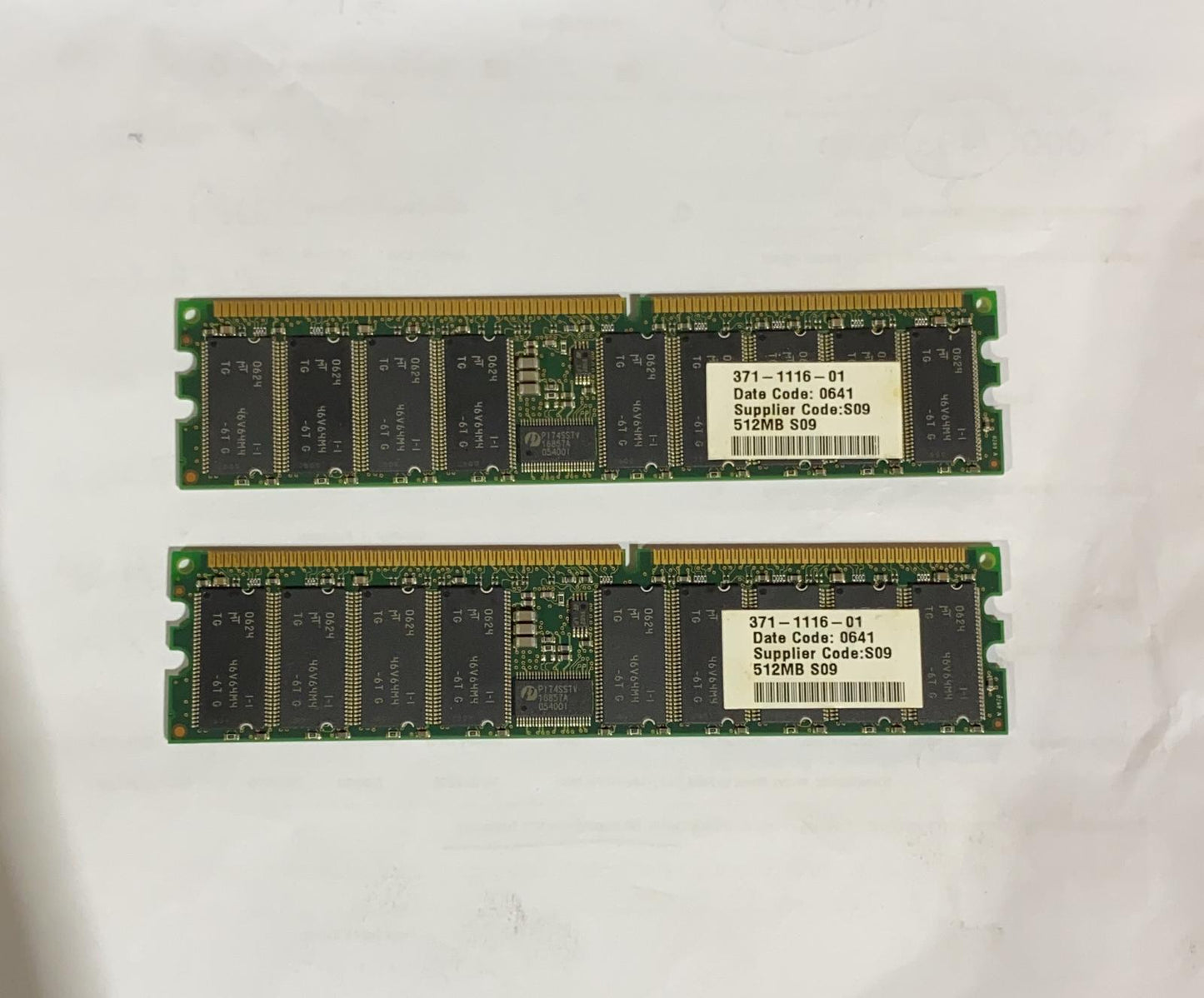 Sun X7703A-4 371-1116 1GB mem kit for Sun V240 2x 512MB