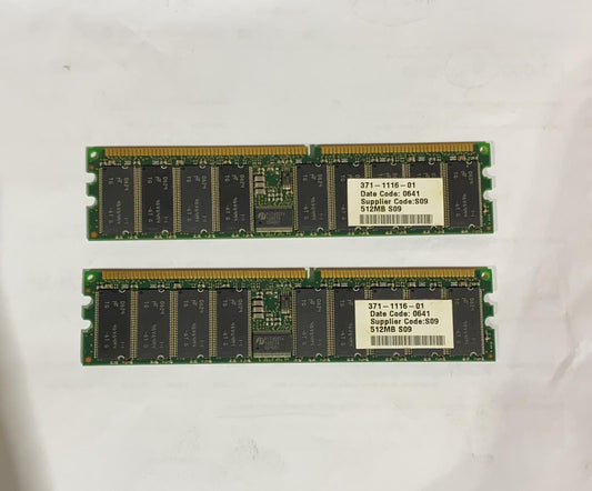 Sun X7703A-4 371-1116 1GB mem kit for Sun V240 2x 512MB