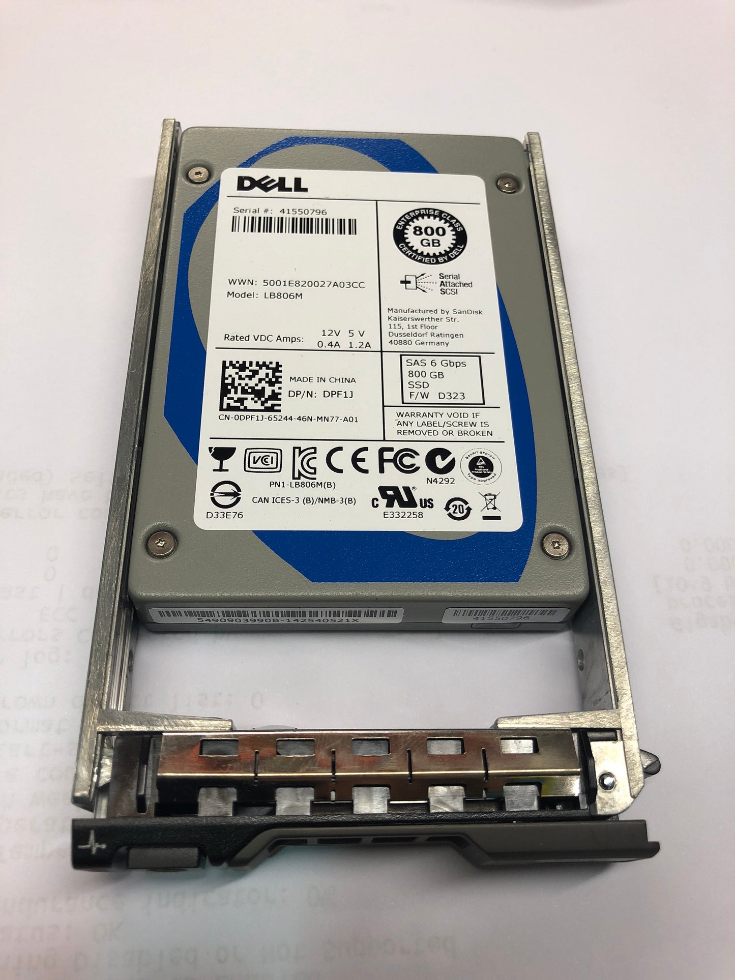 DPF1J Dell SAS 800GB SSD SFF Disk 2nd :DPF1J: Alt ( ) Other / /.