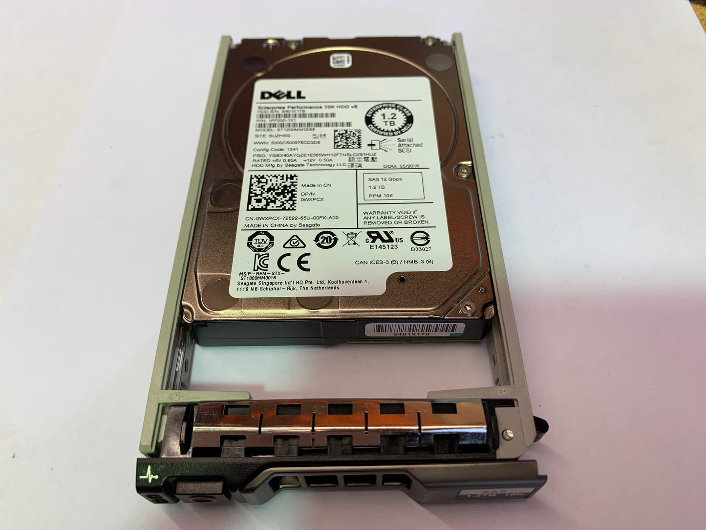 WXPCX Dell 1.2TB 10K 12Gbps SAS 2.5inch SFF Hard disk drive