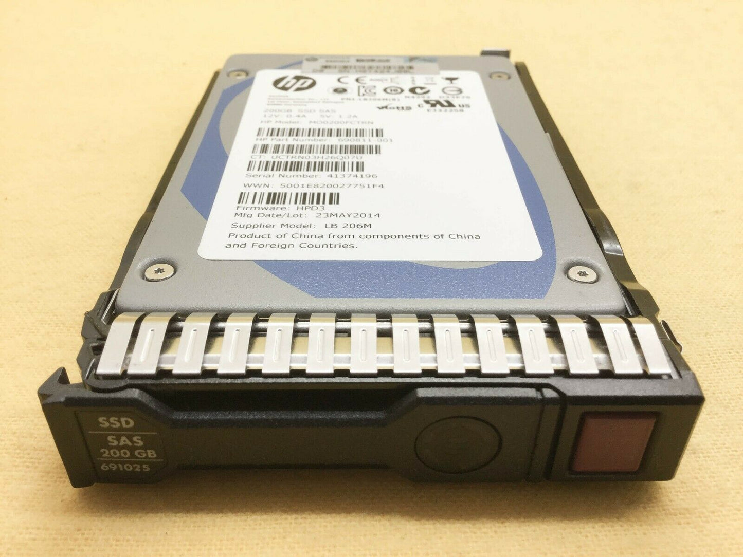 HP 200GB 6G SAS 2.5inch Enterprise Mainstream MLC SSD 690811-001 691025-001