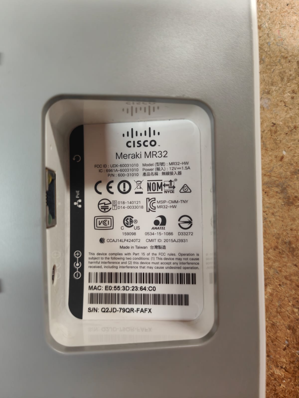 CISCO 600-31010 SYSTEMS MERAKI MR32 ACCESS POINT  2nd :: Alt () Other //