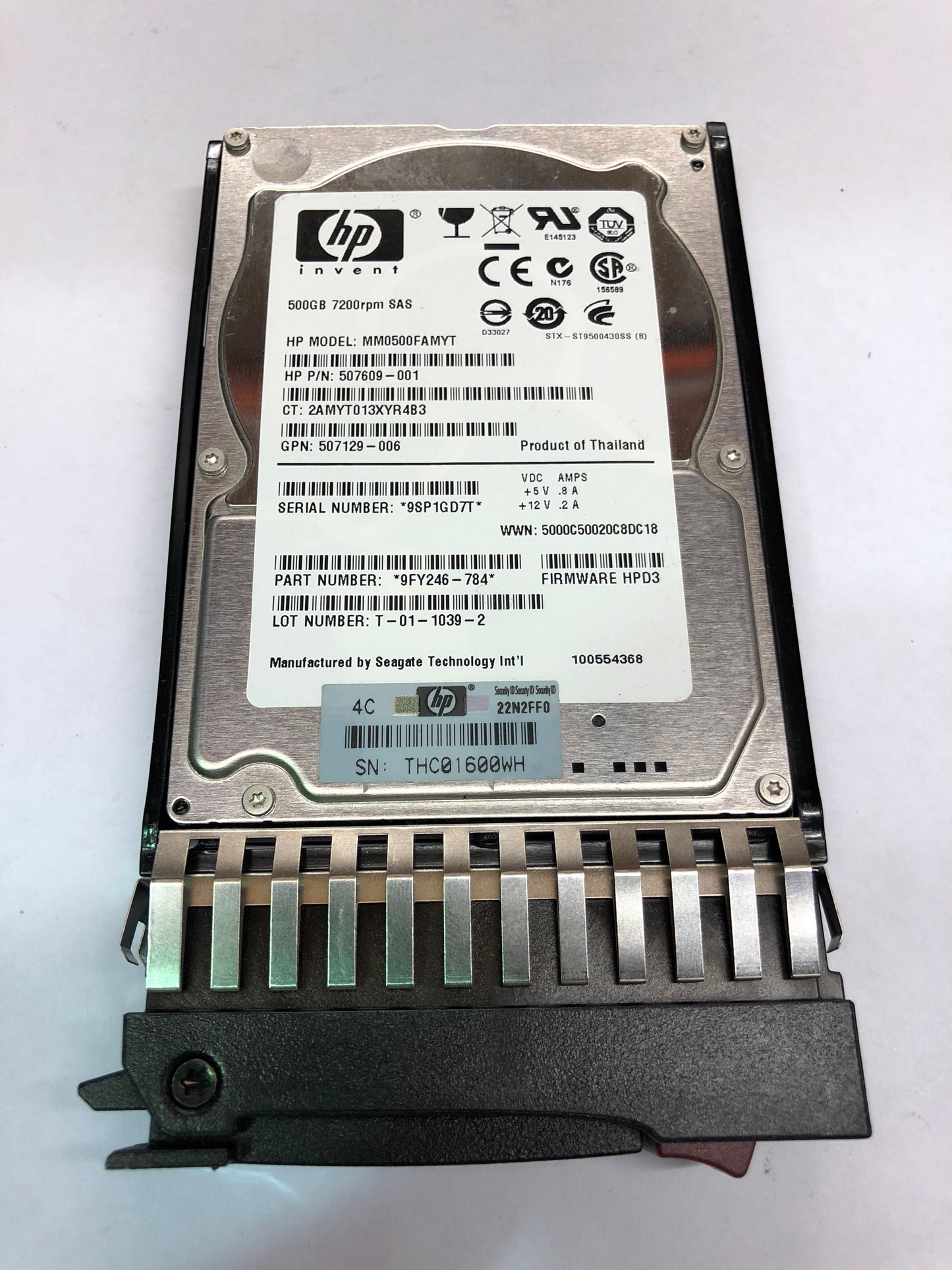 HP NEW 500GB SAS 7.2K 2.5inch 6G DP MDL Hard Disk Drive  508009-001